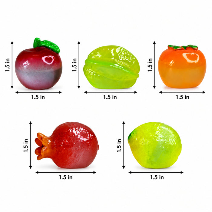 (Set of 5 Mini Fruits |Fruit Model Realistic |Mini Fruit Kitchen Food Simulation Fruits for DIY Crafts -01