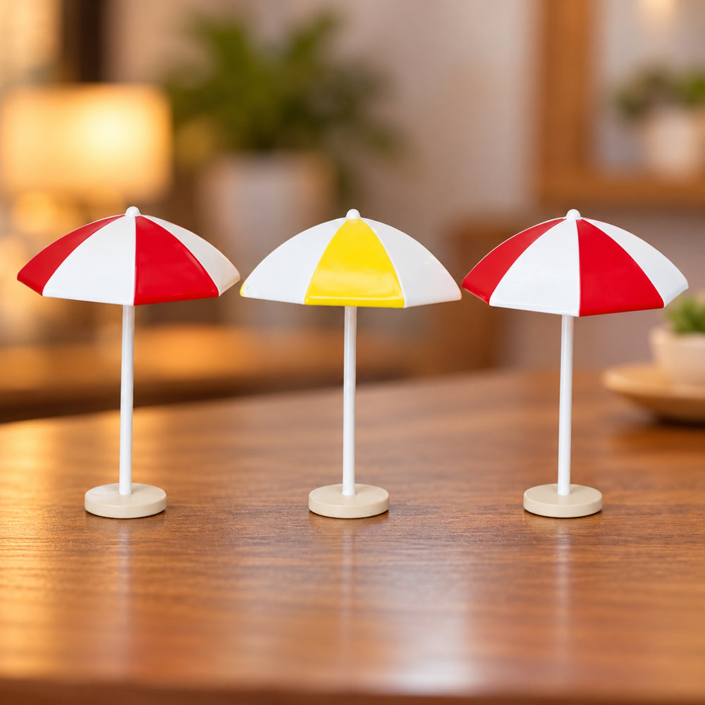 (Set of 3) Umbrella Garden Miniature for Landscape Decoration