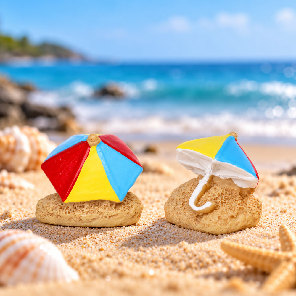 Miniature Toys : (Set of 2) Beach Umbrella