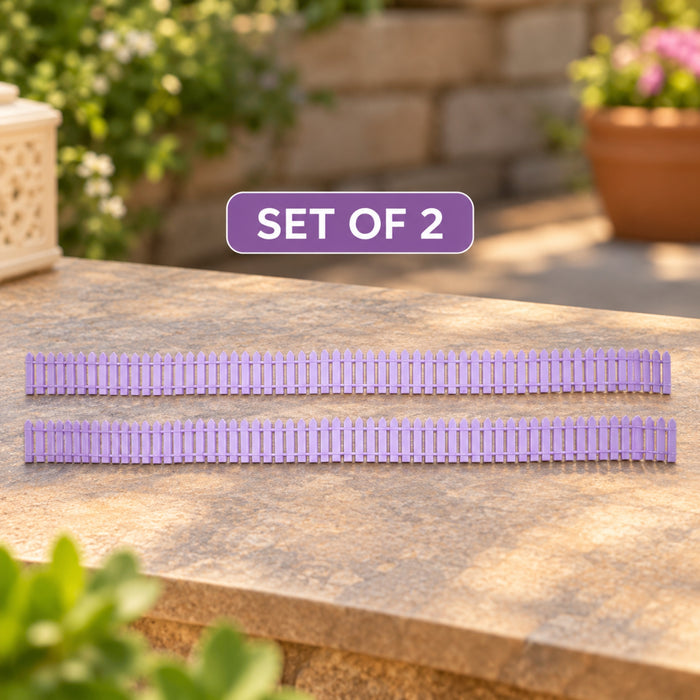 Set of 2  Miniature Toys Long Fence (Purple)