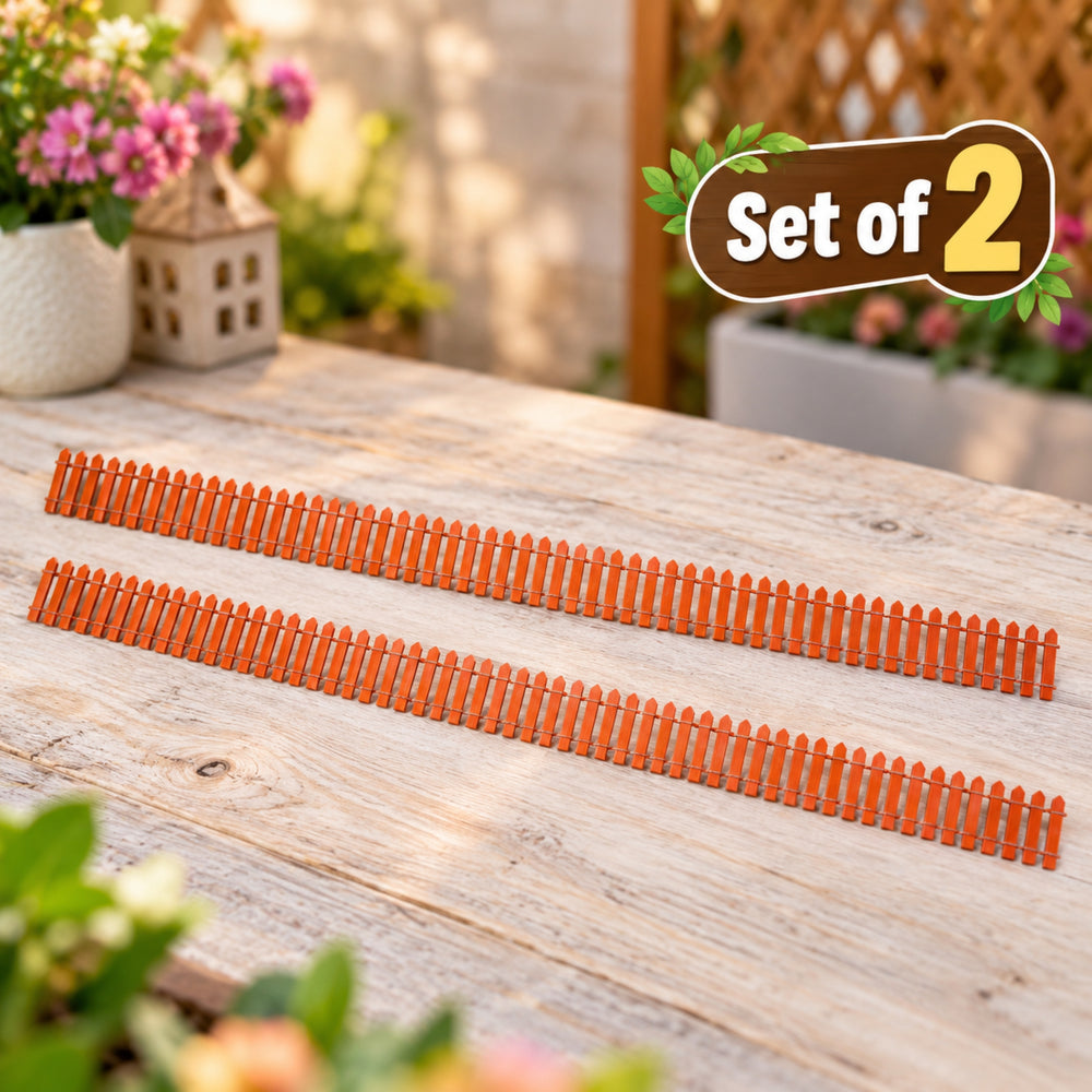 Set of 2 Miniature Toys  Long Fence (Orange)