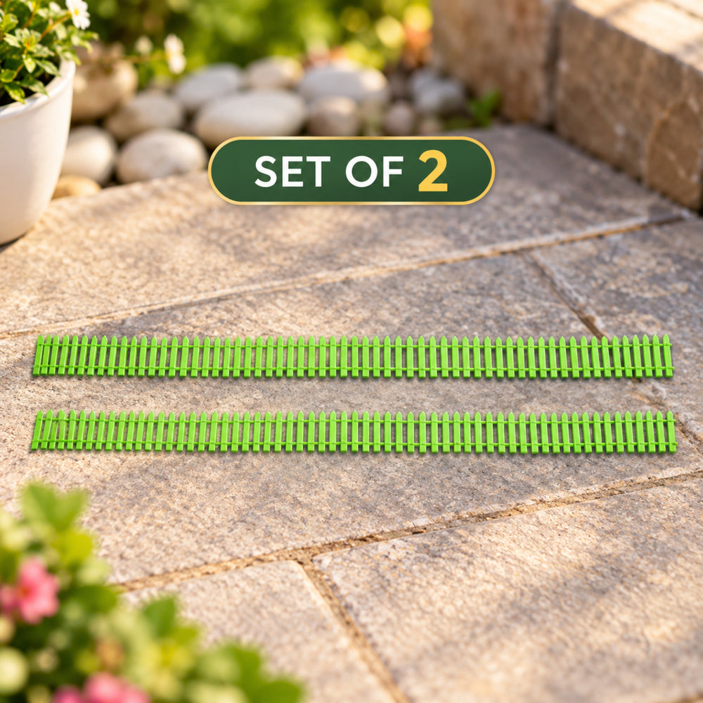 Set of 2 Miniature Toys Long Fence (Green)
