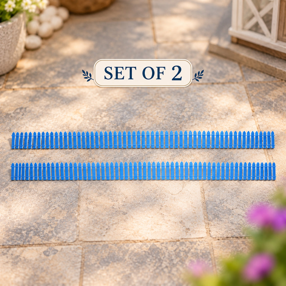 Set of 2 Miniature Toys Long Fence (Dark Blue)