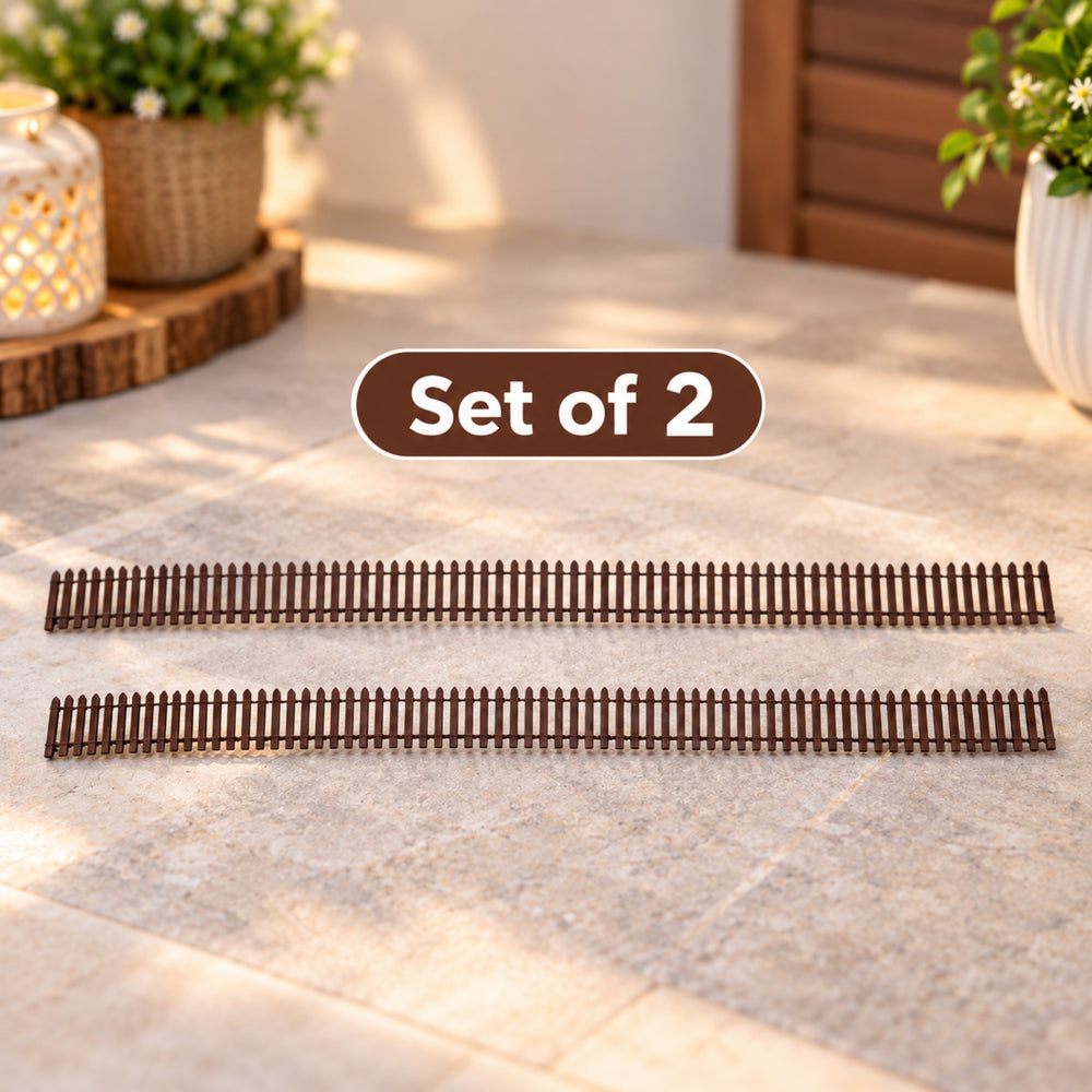 Set of 2 Miniature toys Long Fence (Brown)