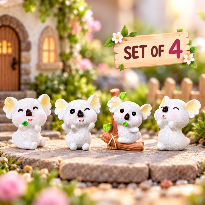 Miniature Toys : (Set of 4) Bunny for Fairy Garden Accessories
