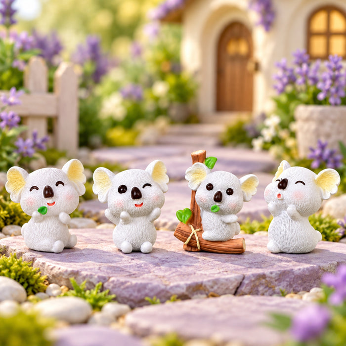 Miniature Toys : (Set of 4) Bunny for Fairy Garden Accessories