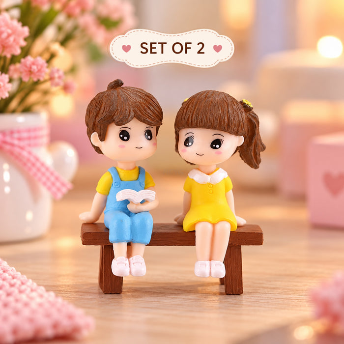 Miniature Toys : (Set of 2) Small Kids for Fairy Garden Accessories