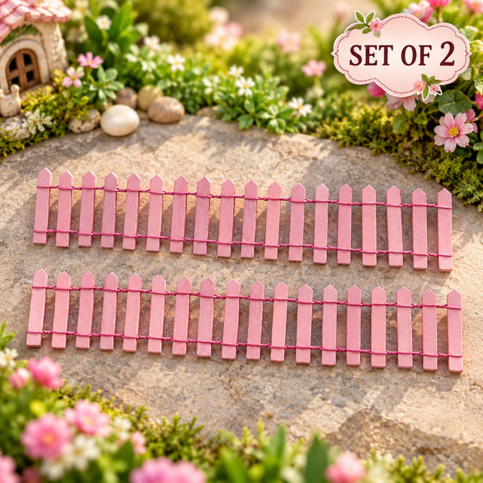 Miniature Toys : (Set of 2) Fence for Fairy Garden Accessories