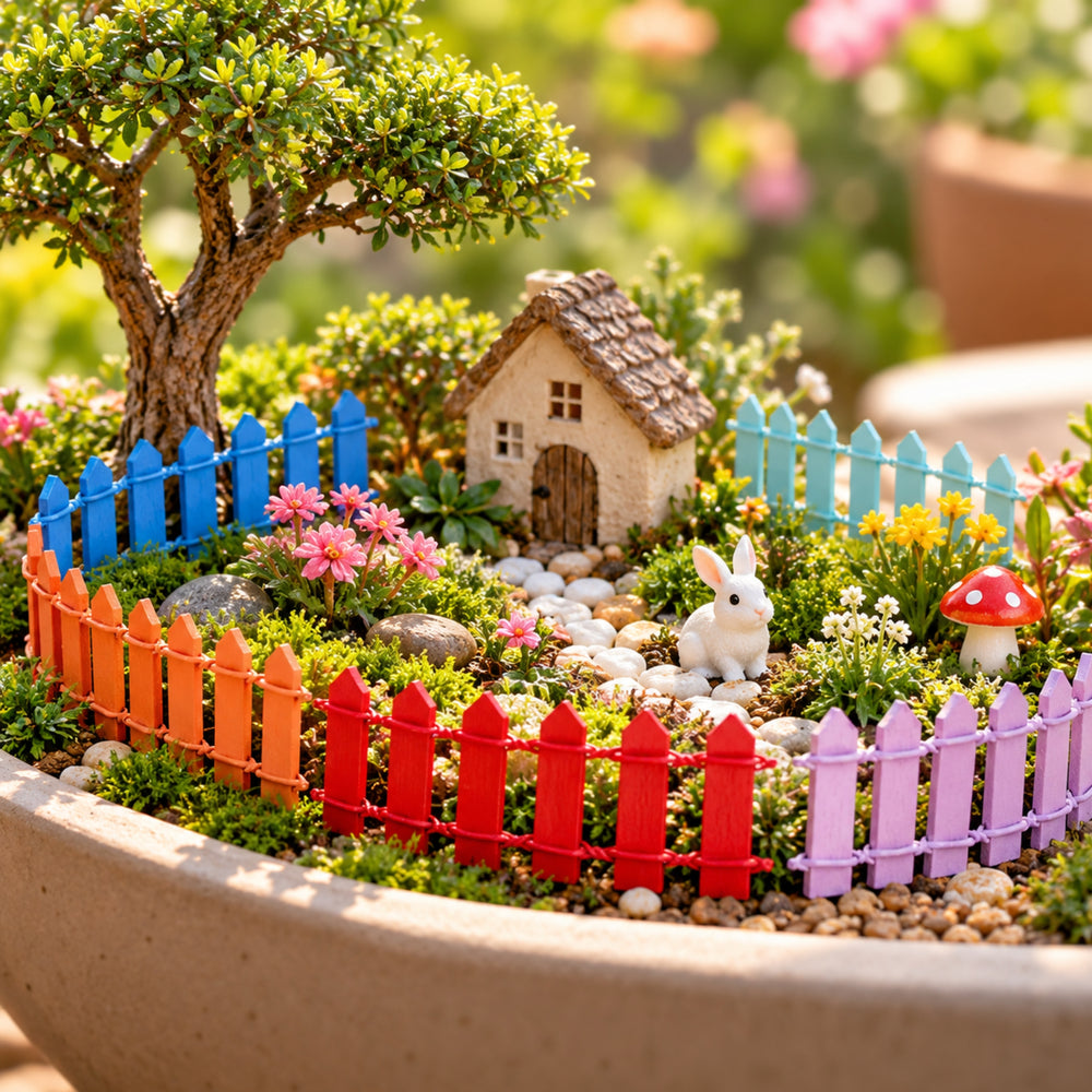 Miniature Toys : (Set of 10 ) Fence for Fairy Garden Accessories