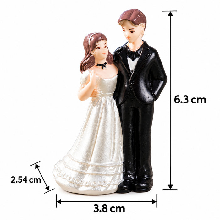 Miniature Bride and Groom Figurine - Wedding & Anniversary Collectible Statue