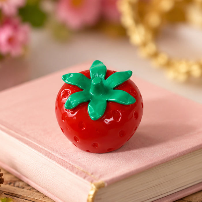 Strawberry Fairy House Miniature| Indoor/Outdoor decoration | Fairy Gardens, Dollhouses, Desk Accessory | Resin mini fake fruit toy figurine