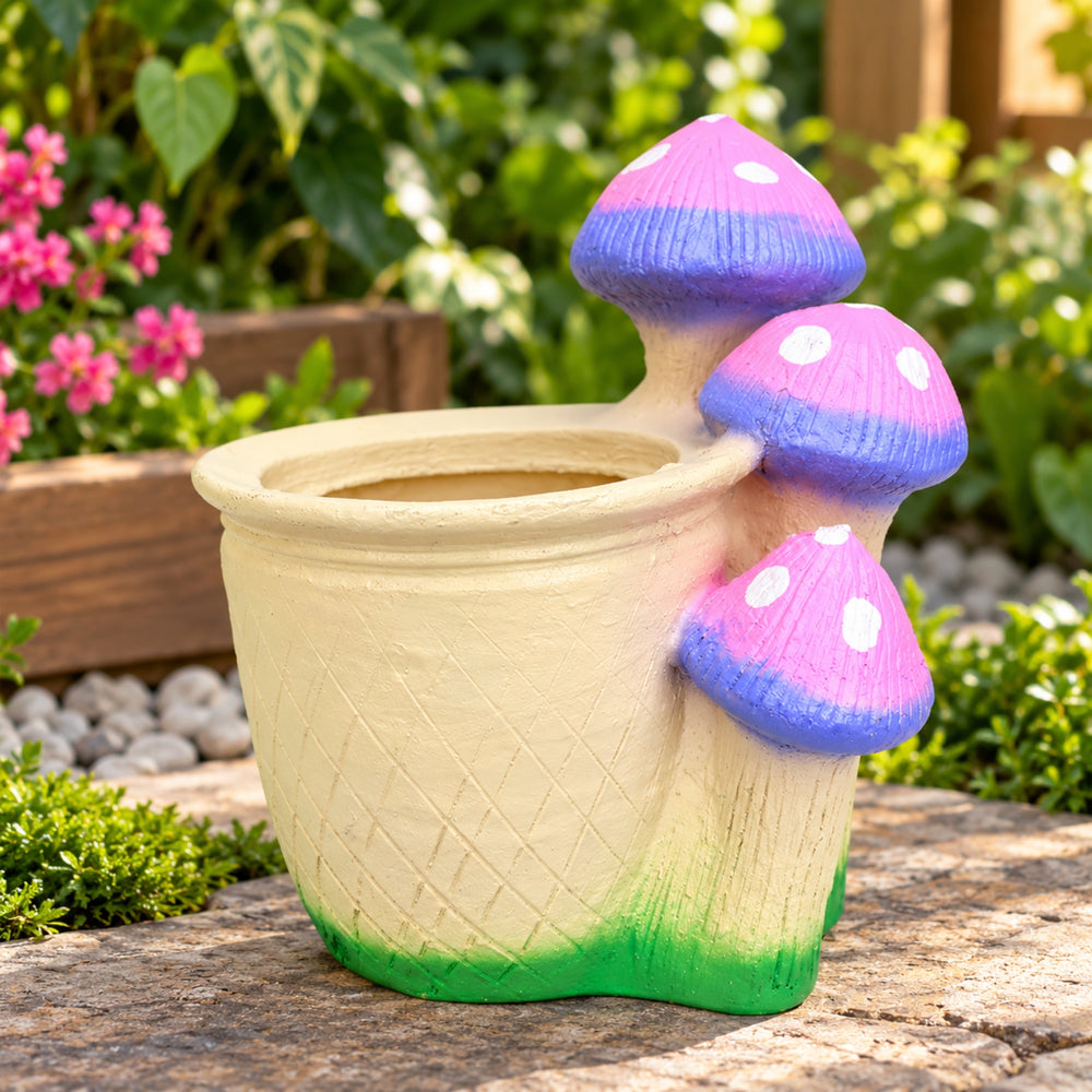 Mushroom Succulent Planter, Purple