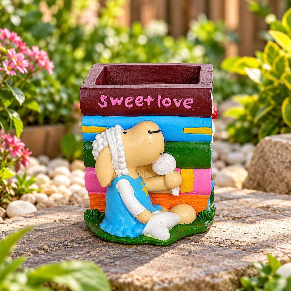 Sheep & Books Succulent Planter