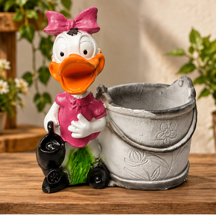 Daisy Duck Character Planter/Pot for Small Plants or Home Decor
