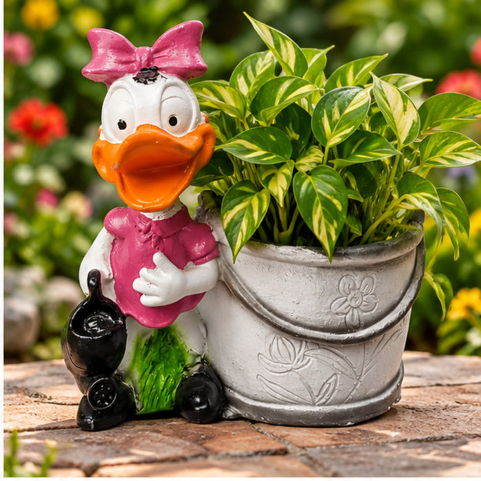 Daisy Duck Character Planter/Pot for Small Plants or Home Decor