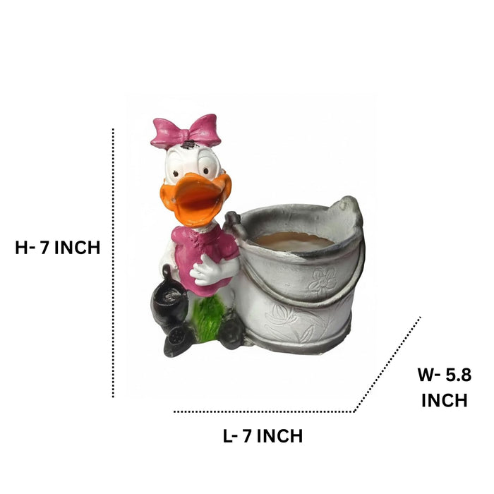 Daisy Duck Character Planter/Pot for Small Plants or Home Decor