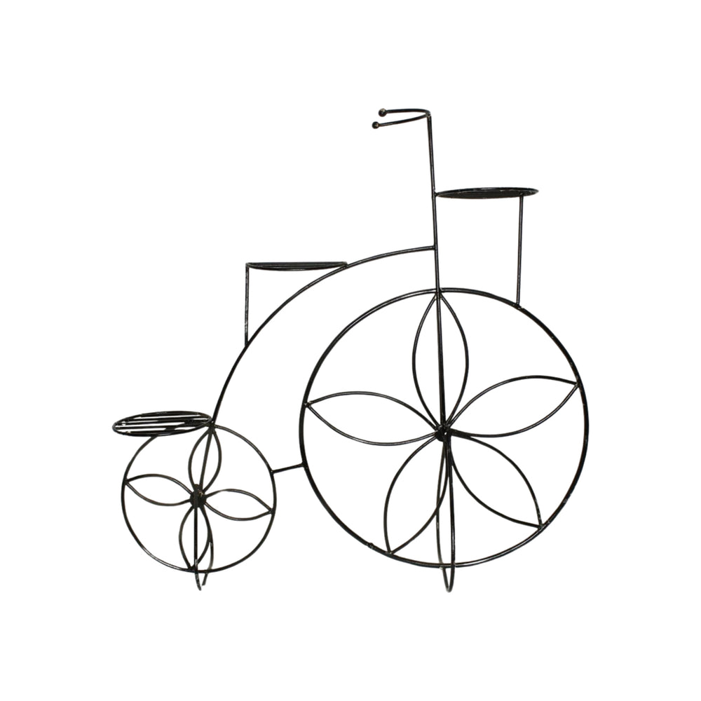 4-Tier Metal Bicycle Plant Stand – Black