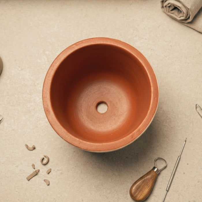 Handpainted Terracotta Plant Pot –