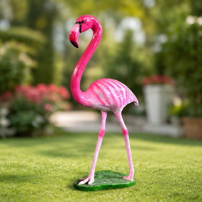 Vibrant Pink Flamingo Statue for Garden Decor – Hand-Painted Resin Flamingo Yard Art,