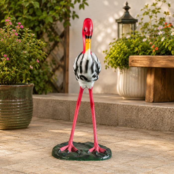 Resin Crane Garden Statue –