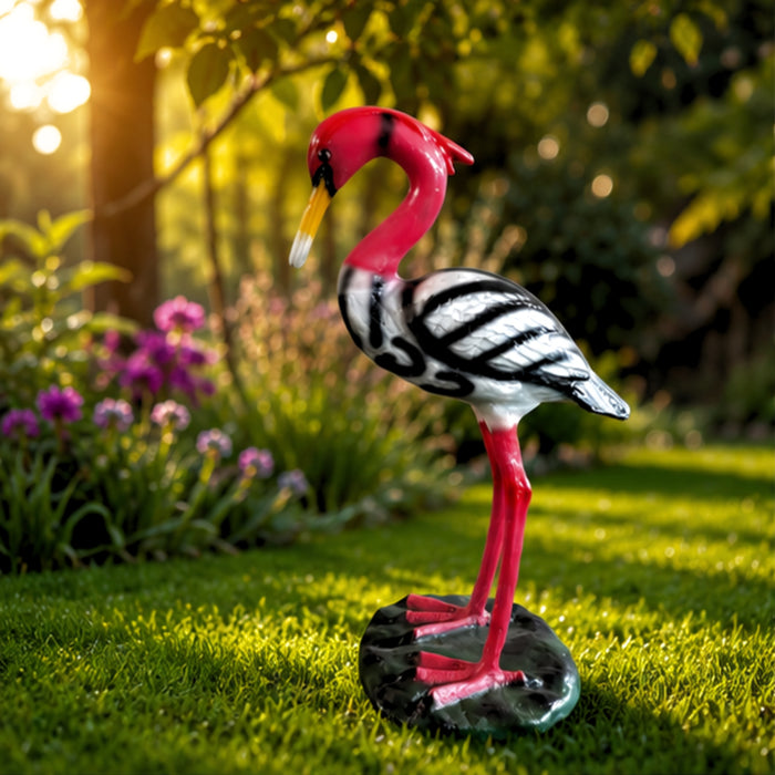Resin Crane Garden Statue –