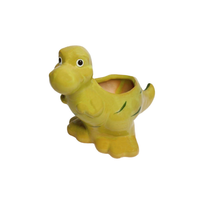 Wonderland ceramic dinasaur in green| can grow plants directly