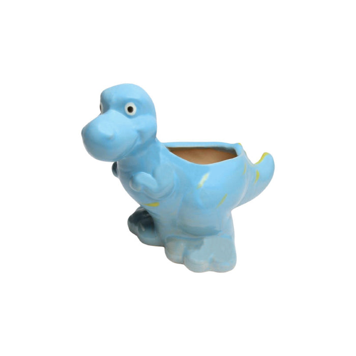 Wonderland ceramic dinasaur in blue| can grow plants directly