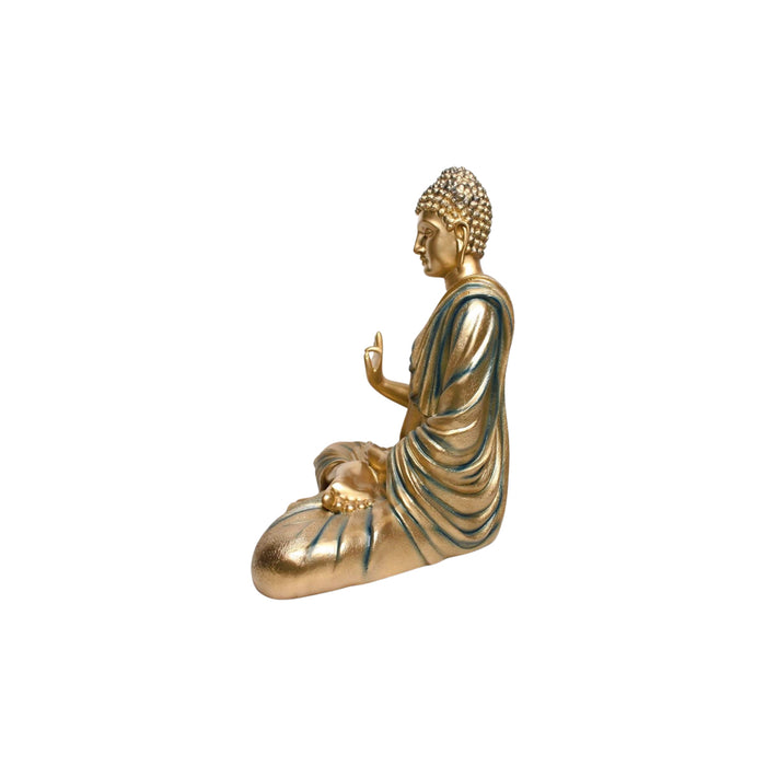 Wonderland 14 inches Ashirvad Avastha Buddha (Style 02) Resin Statue, showpiece, Gift