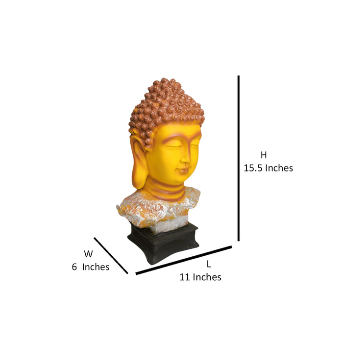 Decorative Buddha HeadOn stone Polyresin Showpiece