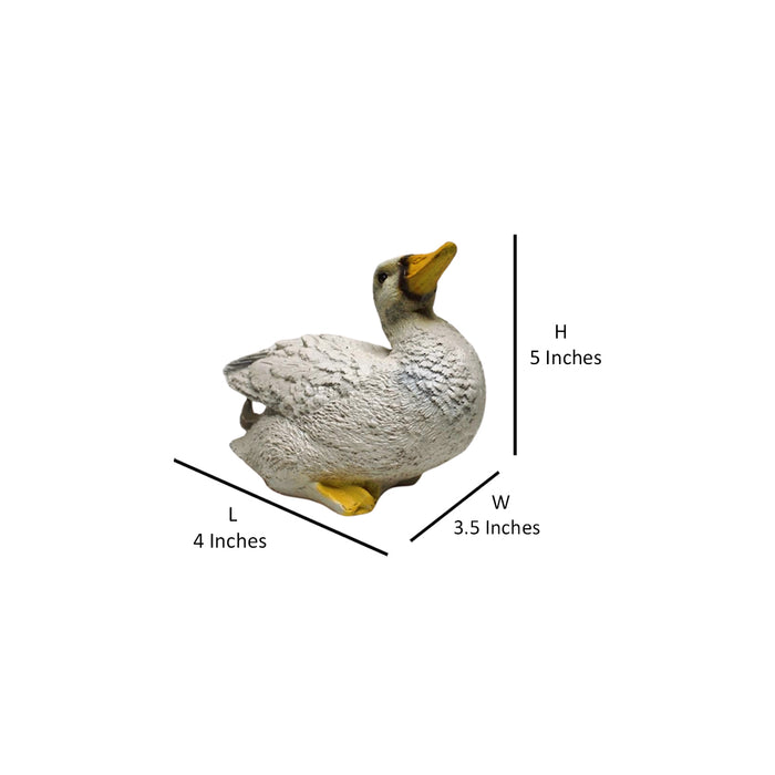 Wonderland (White) Duck Statues, Made of Resin Statue for Garden Decoration, Home Decor, Balcony Decoration, Gift, Gifting