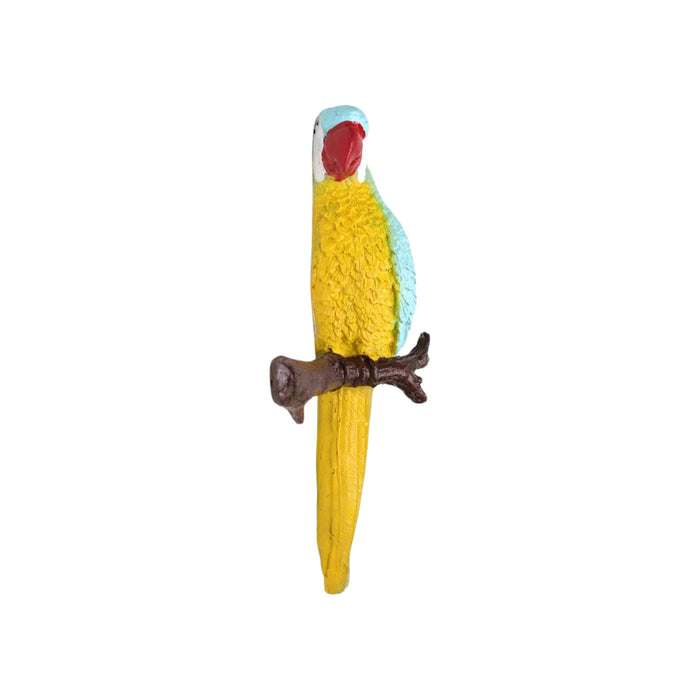 Wonderland Sky Bule Parrot oN Branch -Big Outdoor Statue (Side View)