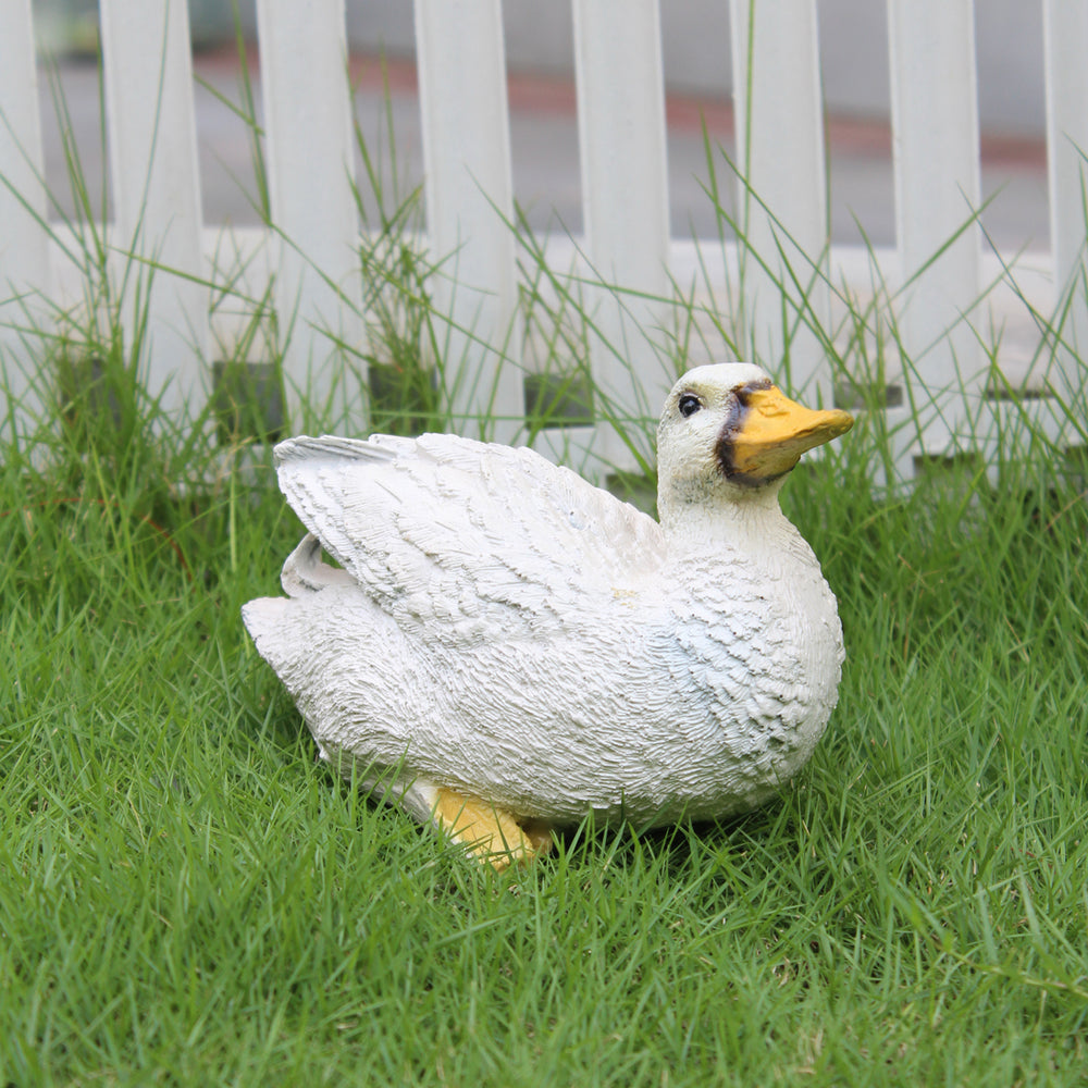 (White) Duck Statues, Made of Resin Statue for Decor