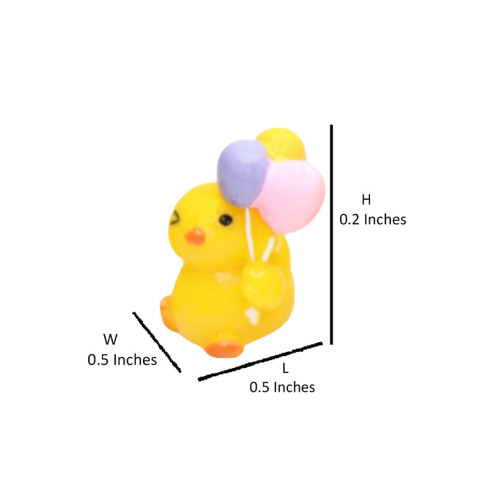 Wonderland imported miniatures ( pack of 4 ) cute baby ducks in yellow