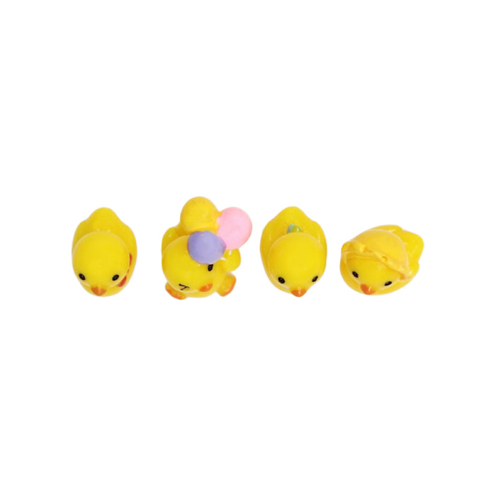 Wonderland imported miniatures ( pack of 4 ) cute baby ducks in yellow