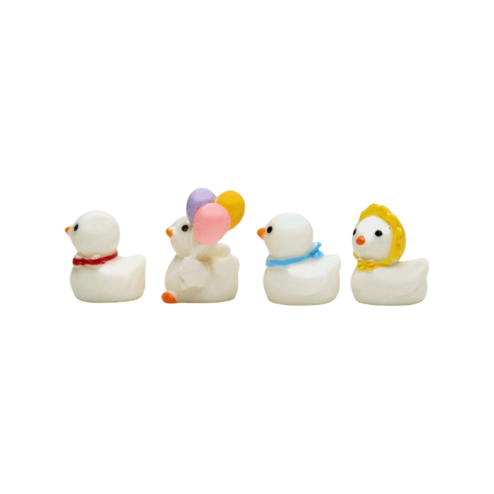 Wonderland imported miniatures ( pack of 4 ) cute baby ducks in white