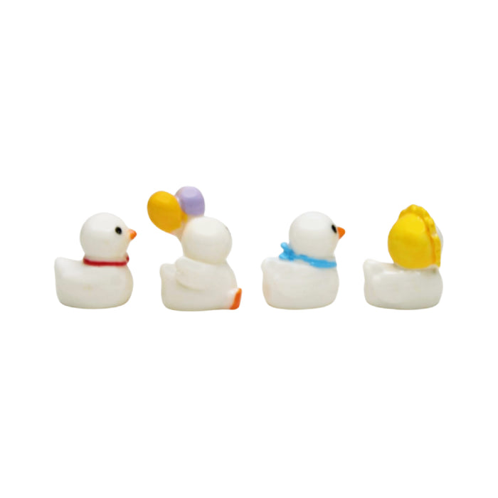 Wonderland imported miniatures ( pack of 4 ) cute baby ducks in white