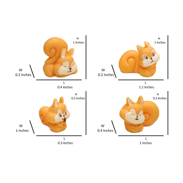 Wonderland imported miniatures ( pack of 4 ) squirrel