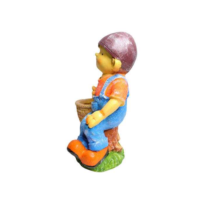 Wonderland Cute Boy with Planter Resin For Home & Garden Décor, planters, pot, flower pot