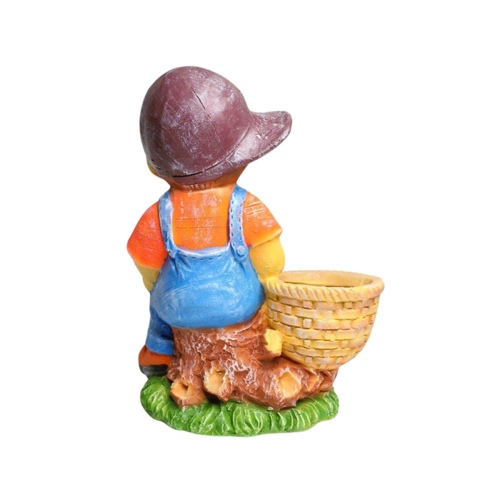 Wonderland Cute Boy with Planter Resin For Home & Garden Décor, planters, pot, flower pot