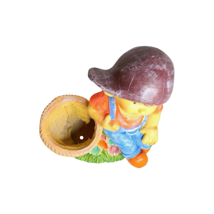 Wonderland Cute Boy with Planter Resin For Home & Garden Décor, planters, pot, flower pot