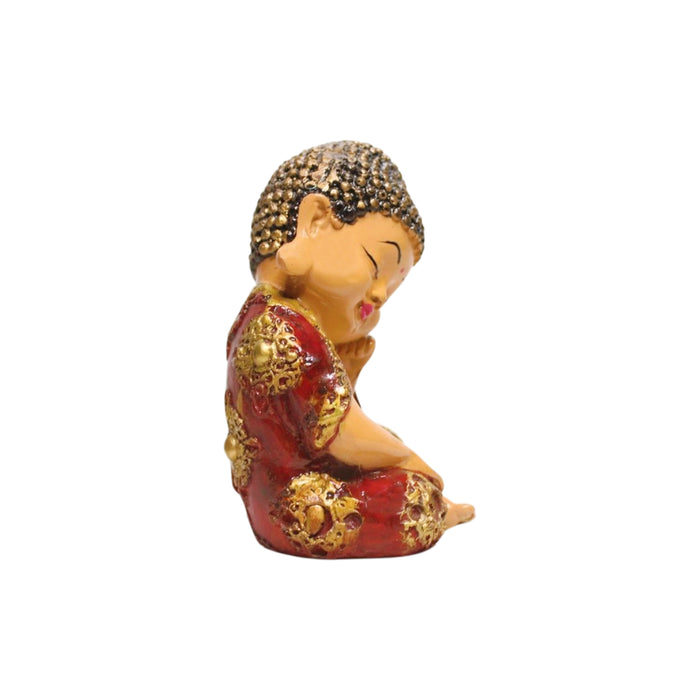 Wonderland Thinking Baby Monk (Purple) showpiece, statue, idol, home decor items for living rooms, garden, balcony