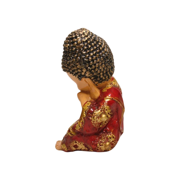 Wonderland Thinking Baby Monk (Purple) showpiece, statue, idol, home decor items for living rooms, garden, balcony