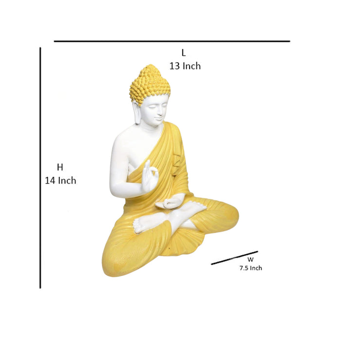14 inches Ashirvad Avastha buddha resin statue, showpiece, gift