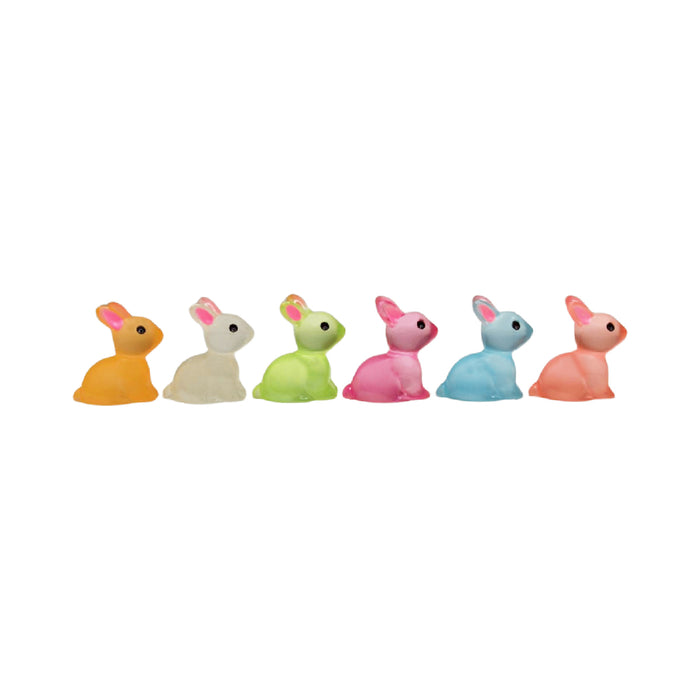 Wonderland imported miniatures ( pack of 6) glow rabbits