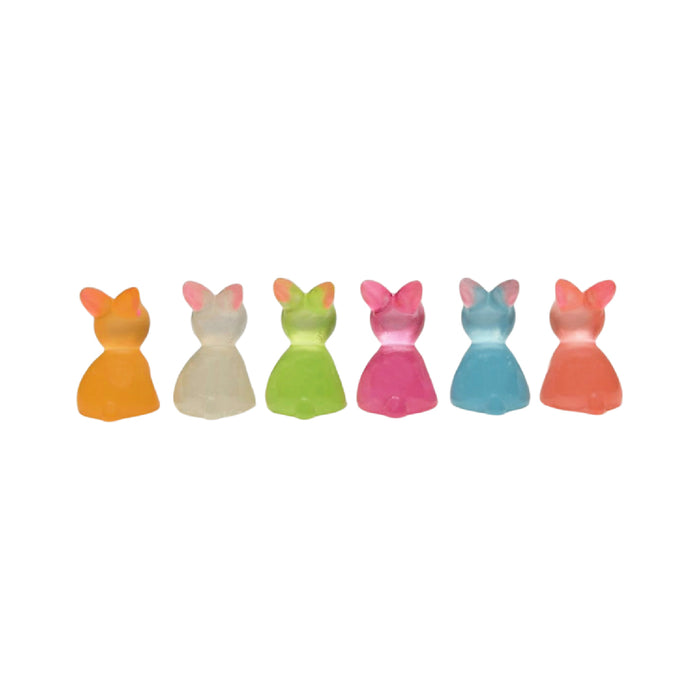 Wonderland imported miniatures ( pack of 6) glow rabbits