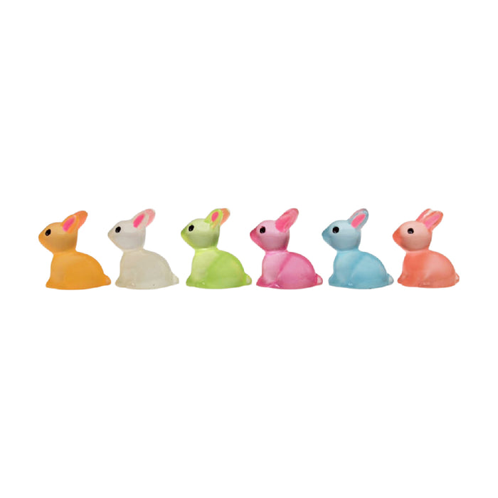 Wonderland imported miniatures ( pack of 6) glow rabbits