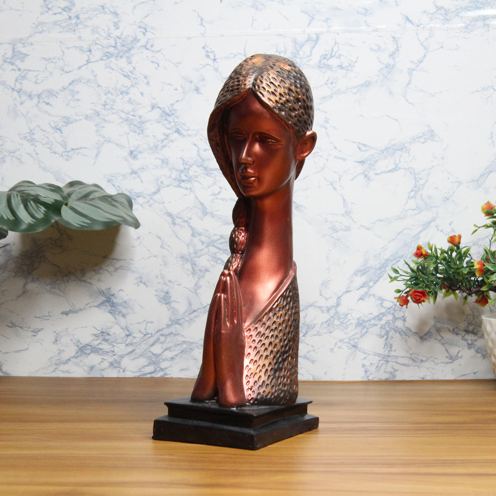Style 3 Namaste Folded Hands Lady statue for home decor, home decoration, gift, gifting