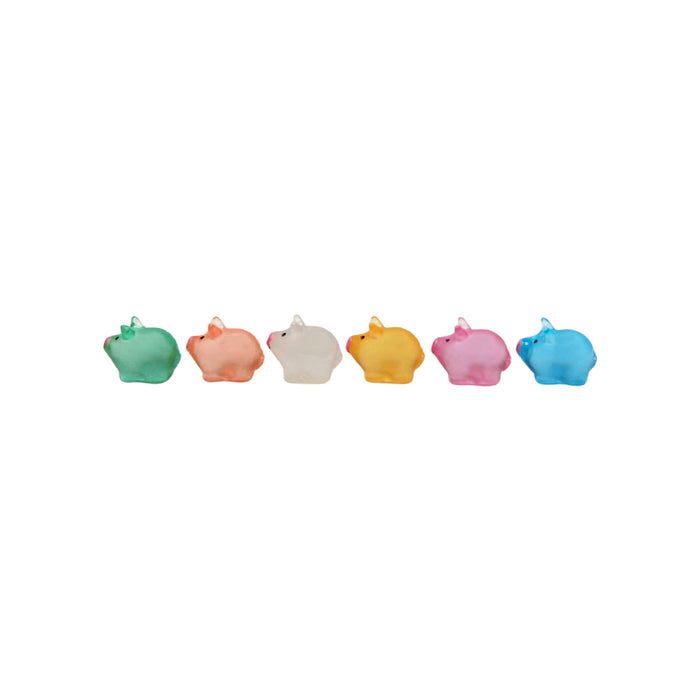 Wonderland imported miniatures ( pack of 6 ) glow pig