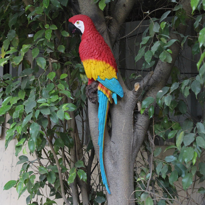 Wonderland Red Parrot - Big Size to be put on wall, home decor, garden decor, home decoration, parrots, bird decor, balcony decoration, gift