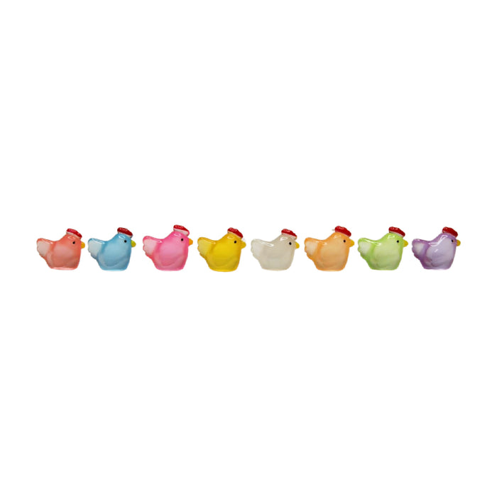 Wonderland imported miniatures ( pack of 8) glow hens